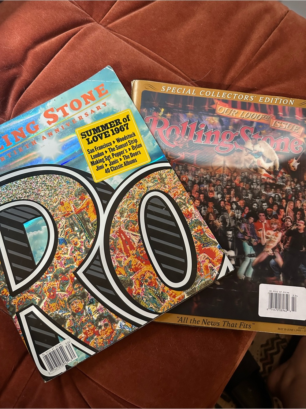 Set of two collectors’ edition Rolling Stone magazine